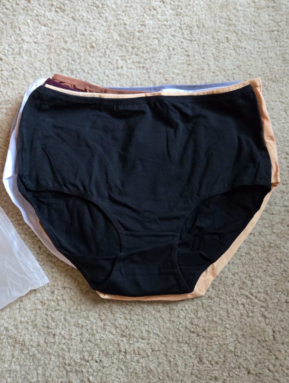 NEW set of 6 ladies cotton/elastane stretch panties High rise briefs Sz Large